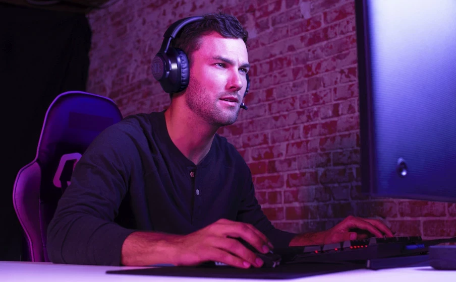 Kufje JBL Quantum 350 wireless gaming over-ear, të zeza, me mikrofon të shkëputshëm