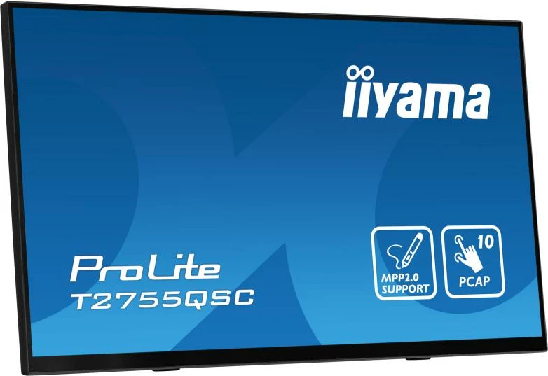 Monitor me prekje, iiyama ProLite T2755QSC-B1 27" WQHD (2560x1440) IPS, PCAP 10-pika, MPP 2.0, i zi
