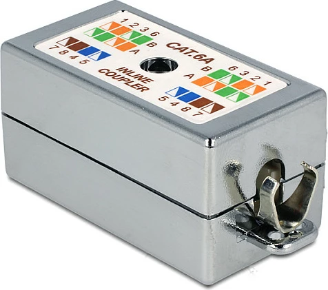 Bashkues kabllo rrjeti DeLOCK 86243, inline coupler LSA, argjend