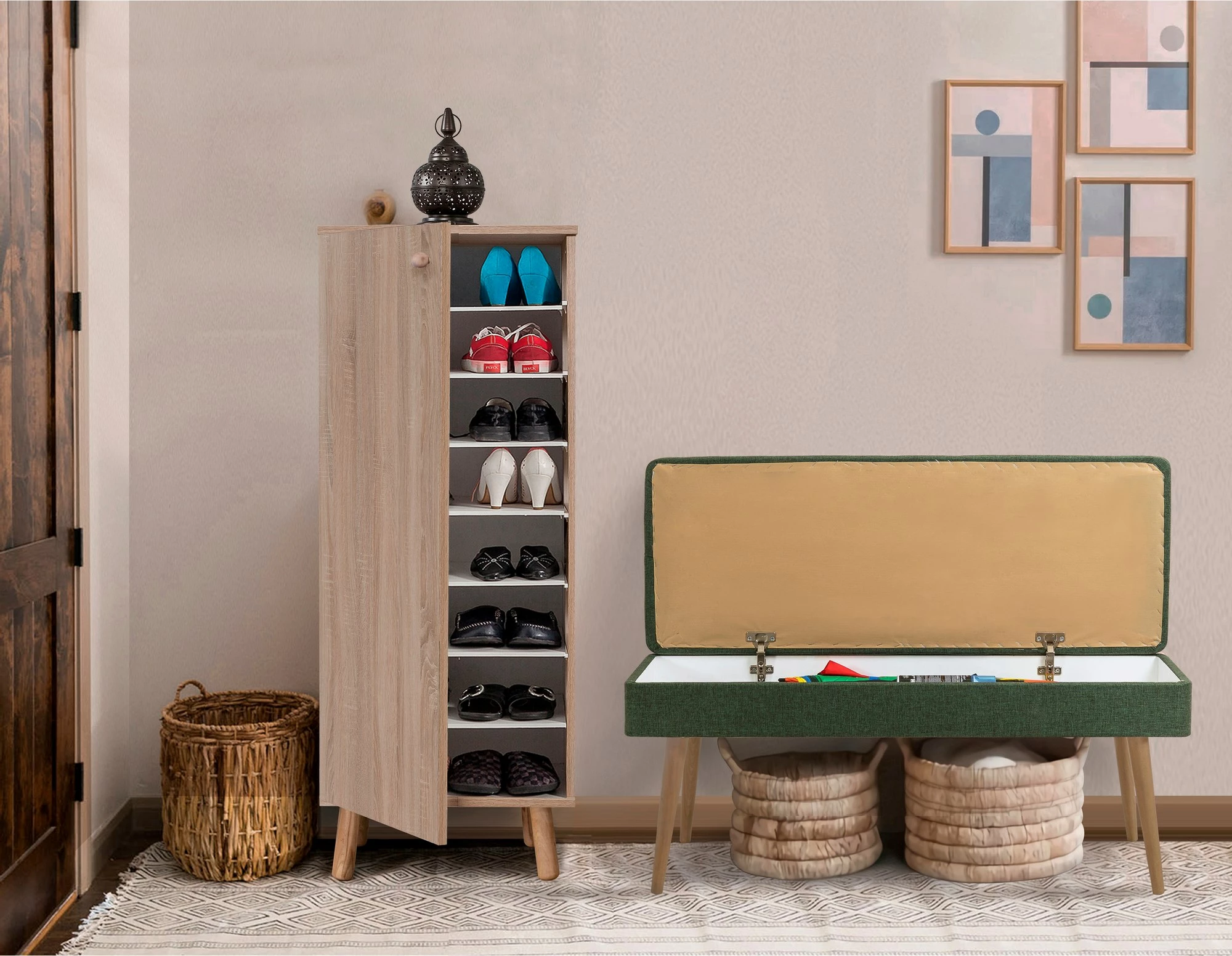 Set mobiljesh për korridor, Sonomo dhe e gjelbër, Skye Decor, 200-1070