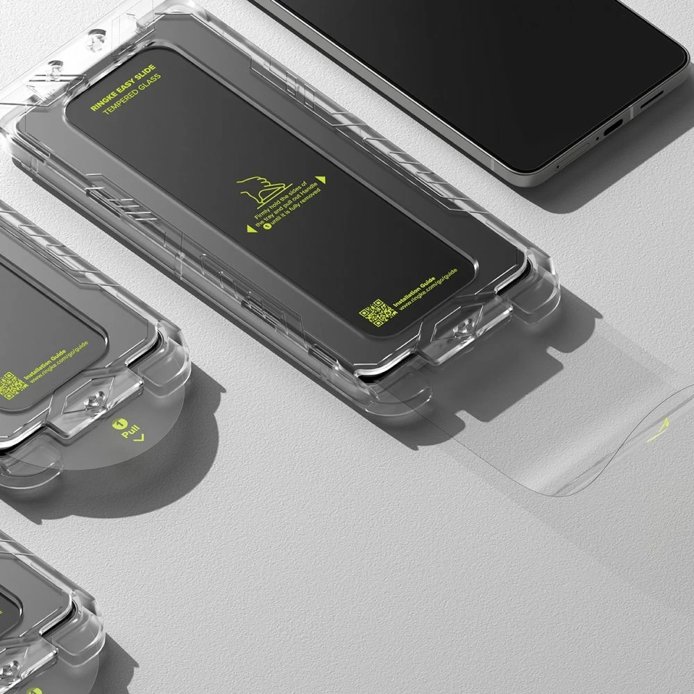 Mbrojtës ekrani xham i temperuar Ringke Easy Slide për Samsung Galaxy S25 Edge, 2 copë, Transparent