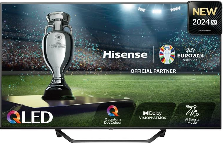 Televizor QLED, Hisense 50A7NQ, 50", Bluetooth, Dolby Vision/Atmos, Quantum Dot, AI Sports Mode, 2024, Degree