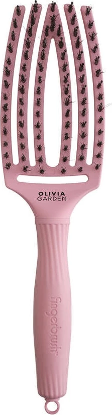 Brush për flokë Olivia Garden FingerBrush Combo Medium për femra Soft Pink