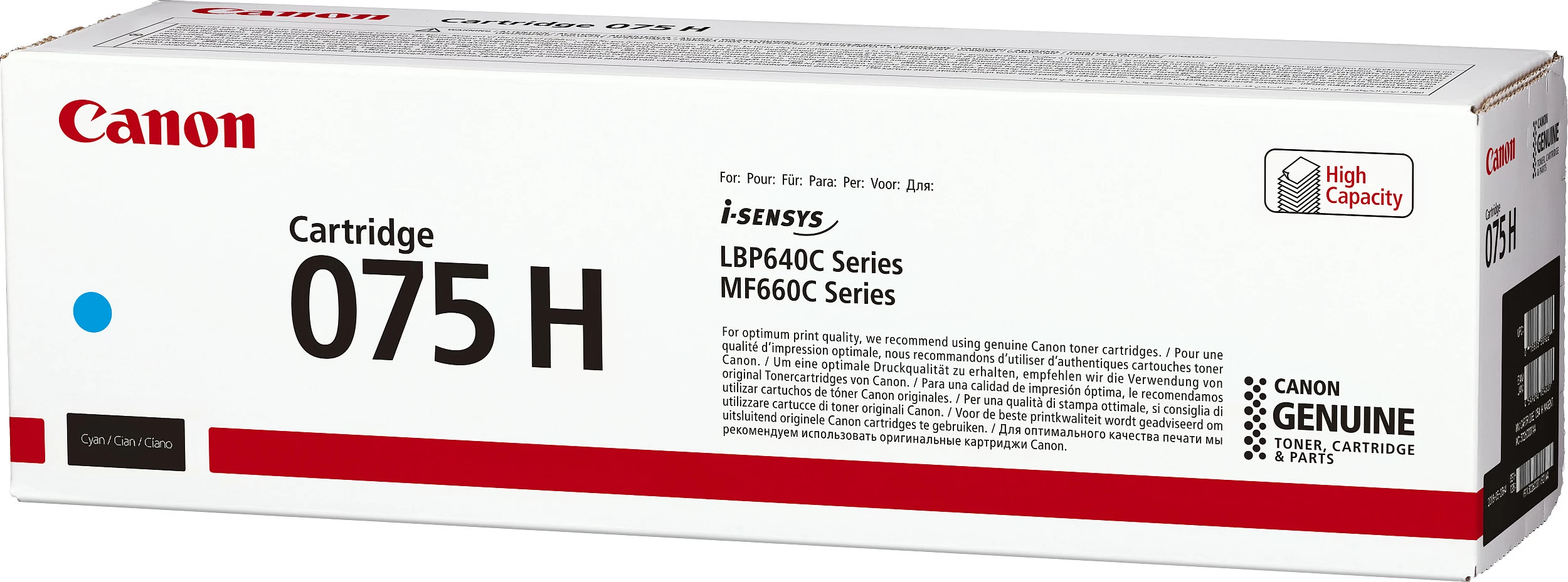 Toner Canon 075H 6368C002, Cyan, High Yield 2500 faqe