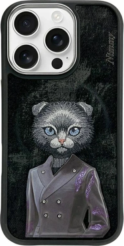 Kapak telefoni Nimmy Magnetic Fashion Cute Pet MagSafe për iPhone 16 Pro Max, i zi