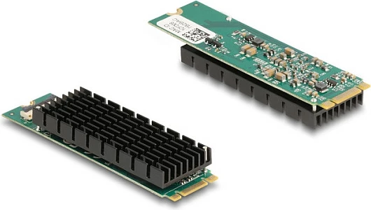 Kartelë rrjeti DeLOCK M.2 Key B+M, RJ45 10GbE, Aquantia AQC107, argjendtë/jeshile