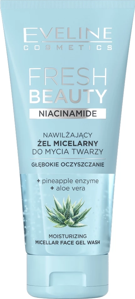 Xhel micellar për fytyrë Eveline Cosmetics Fresh Beauty Moisturizing Micellar Gel për femra, 150ml