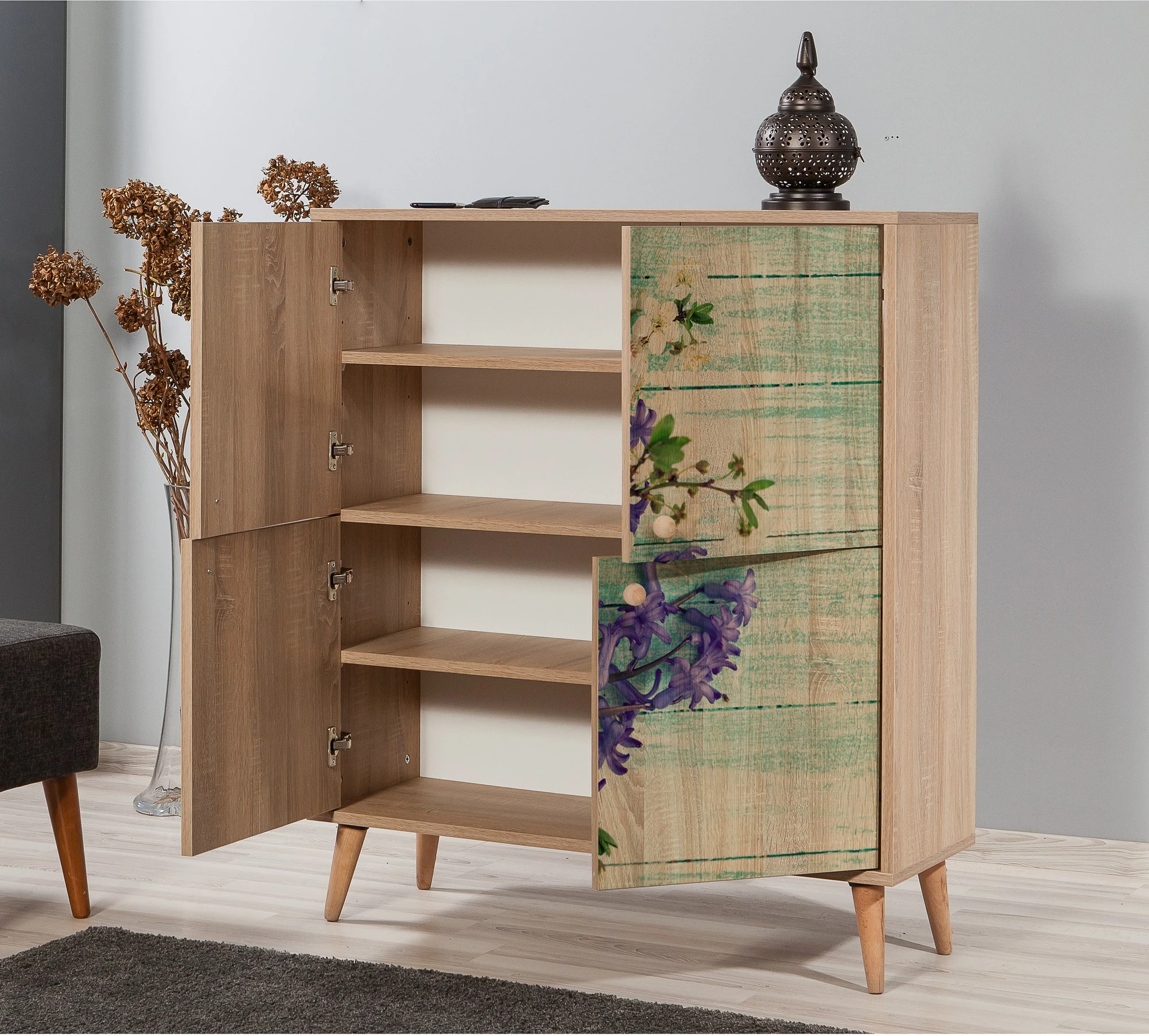 Dollap multifunksional Hanah Home, Multilux - 727, ngjyrë lisi Sonoma