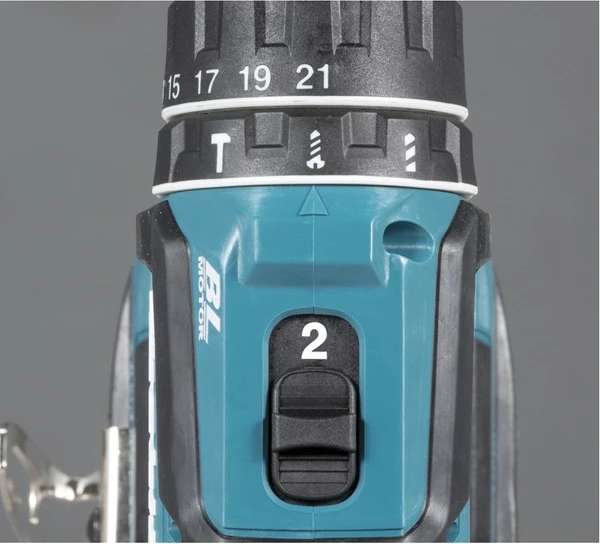 Makineri për shpim Makita DDF485ZJ, 18V, Li-Ion, 2 shpejtësi, pa çelës, zi/kaltër