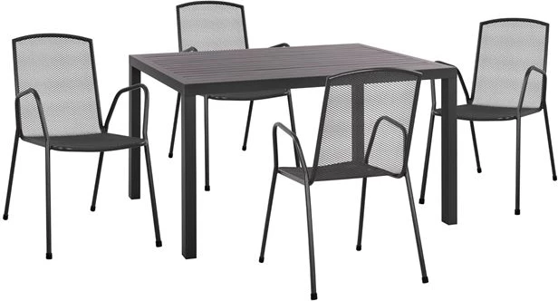 Set kopshti tavolinë & karrige FH10533, 5 pjesë, antracit