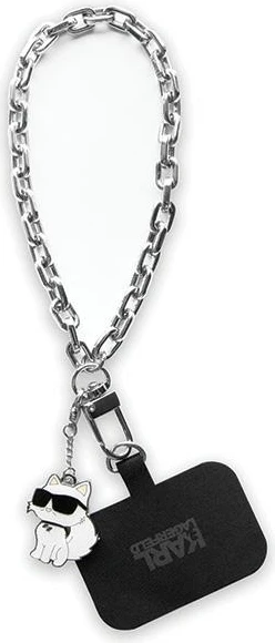 Rrip dore universal për telefon Karl Lagerfeld Choupette, argjend