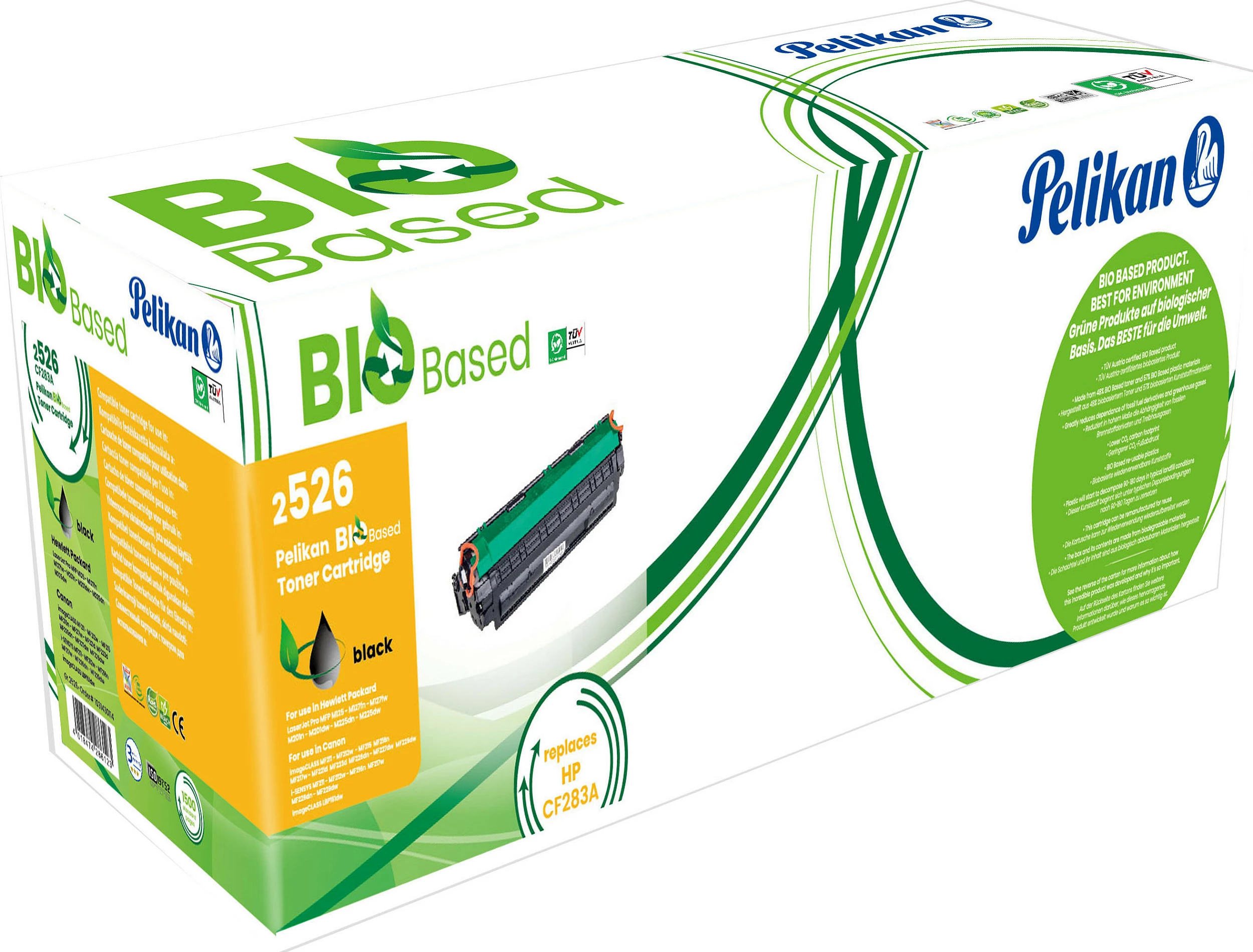 Toner Pelikan ECO Bio-Based 83A/CF283A, i zi, 1500 faqe