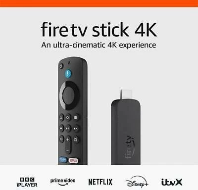 Stick streaming Amazon Fire TV Stick 4K 3rd Gen (2024) 8GB, Wi‑Fi 6, i zi, set me telekomandë Alexa