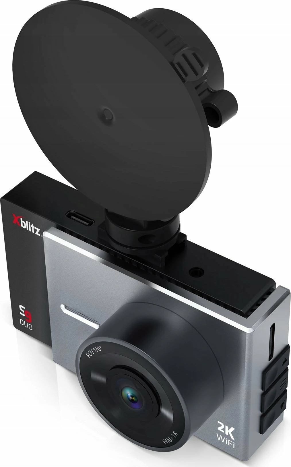 Kamerë regjistrimi për veturë Xblitz S9 Duo 2K 3" WiFi, set para+prapa, gri/zi