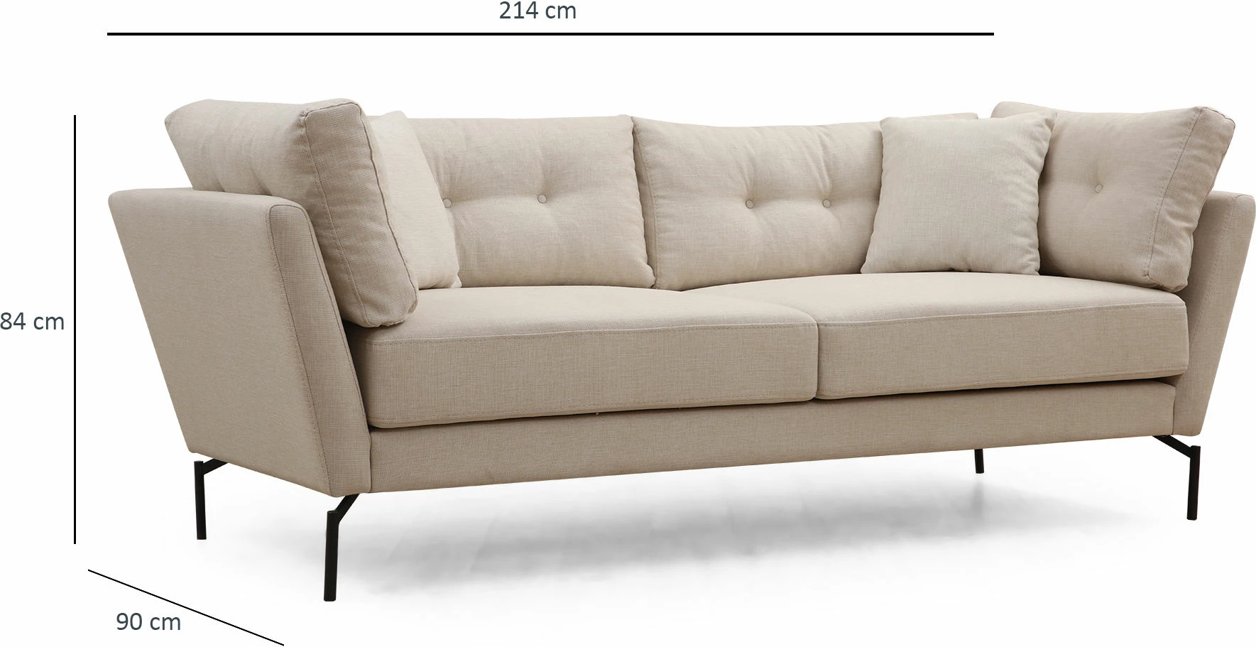 Divan treshe Atelier del Sofa, Mapa, krem