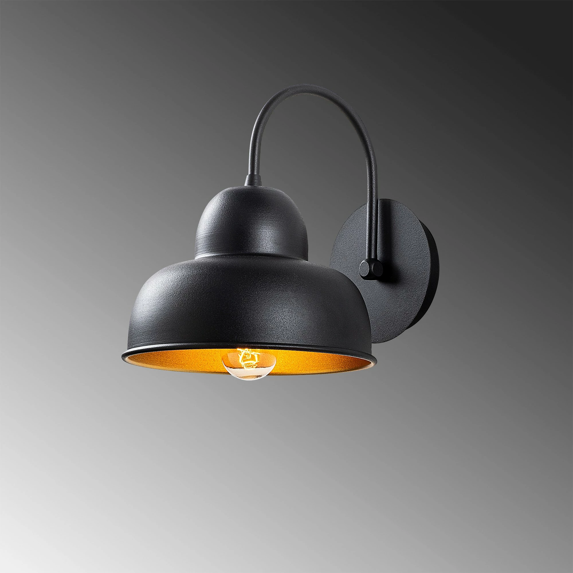 Llambë muri Opviq, Berceste, e zezë, 180BLACK-A