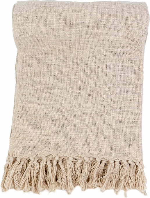 Batanije dekorative NIHAL, material stof, bezhë, 130x170cm