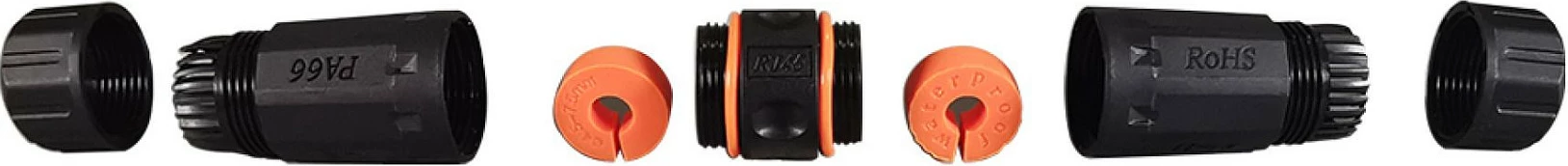 Kuplungë kaluese RJ45 EFB Elektronik Cat6a IP68, femër/femër, e zezë