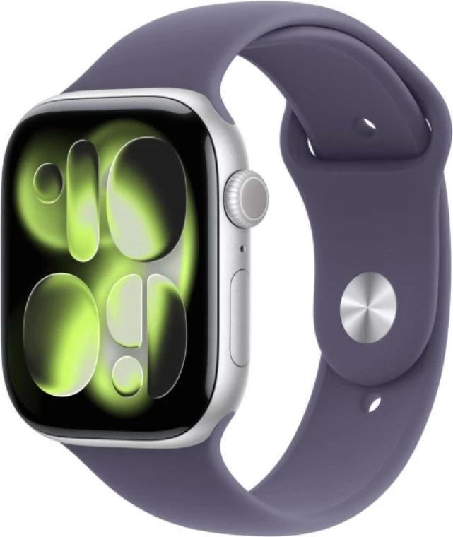 Smartwatch Apple Watch Series 11, 46 mm, alumin, 64 GB, rrip sportiv S/M, argjendtë/vjollcë