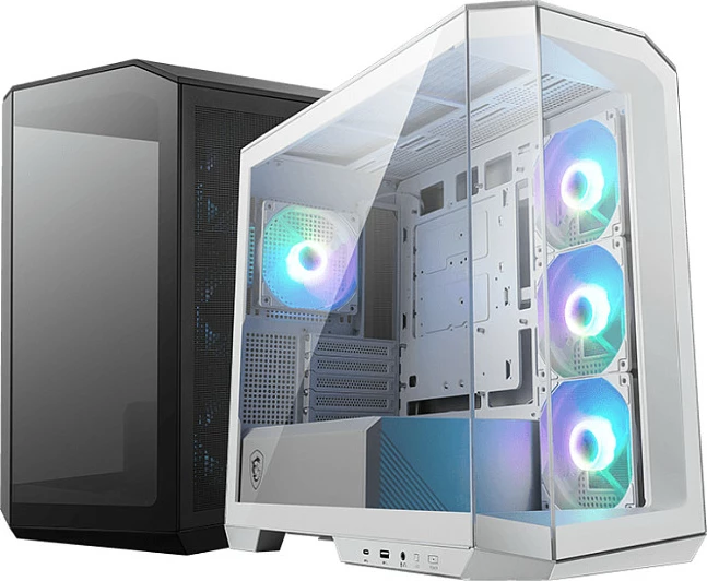 Kasë MSI MAG PANO M100R PZ, Micro Tower, ITX/micro ATX, ARGB, e bardhë