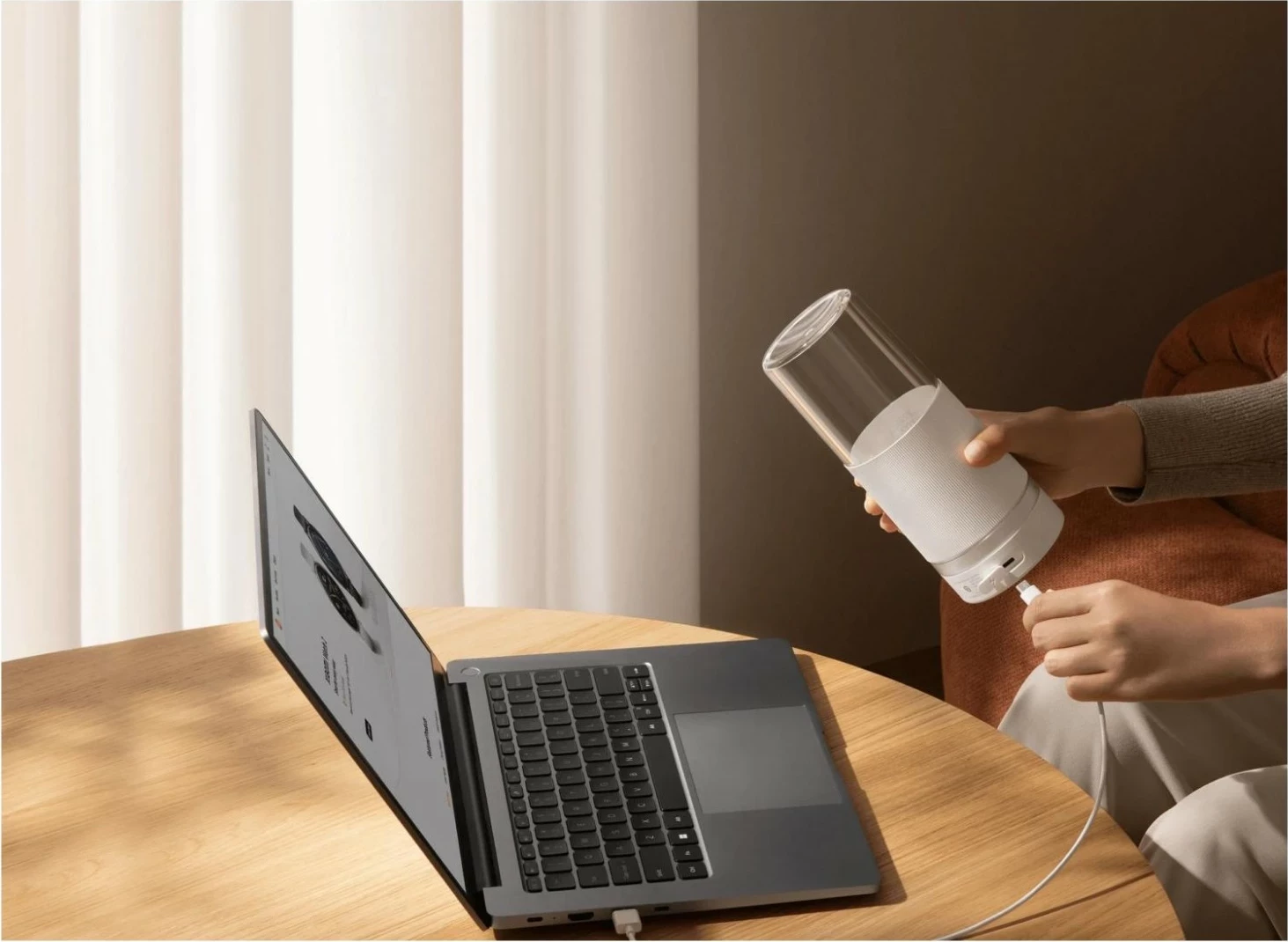 Blender portabil Xiaomi, 300ml, 1300mAh, USB-C, bardhë