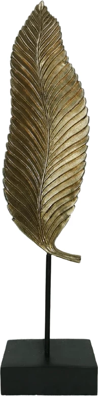 Totem dekorativ, ngjyrë ari e zezë, polirezina, metal, 13x9x57cm