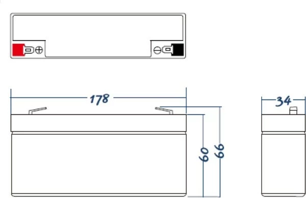 Bateri UPS Green Cell AGM18 12 V 2.3 Ah e zezë