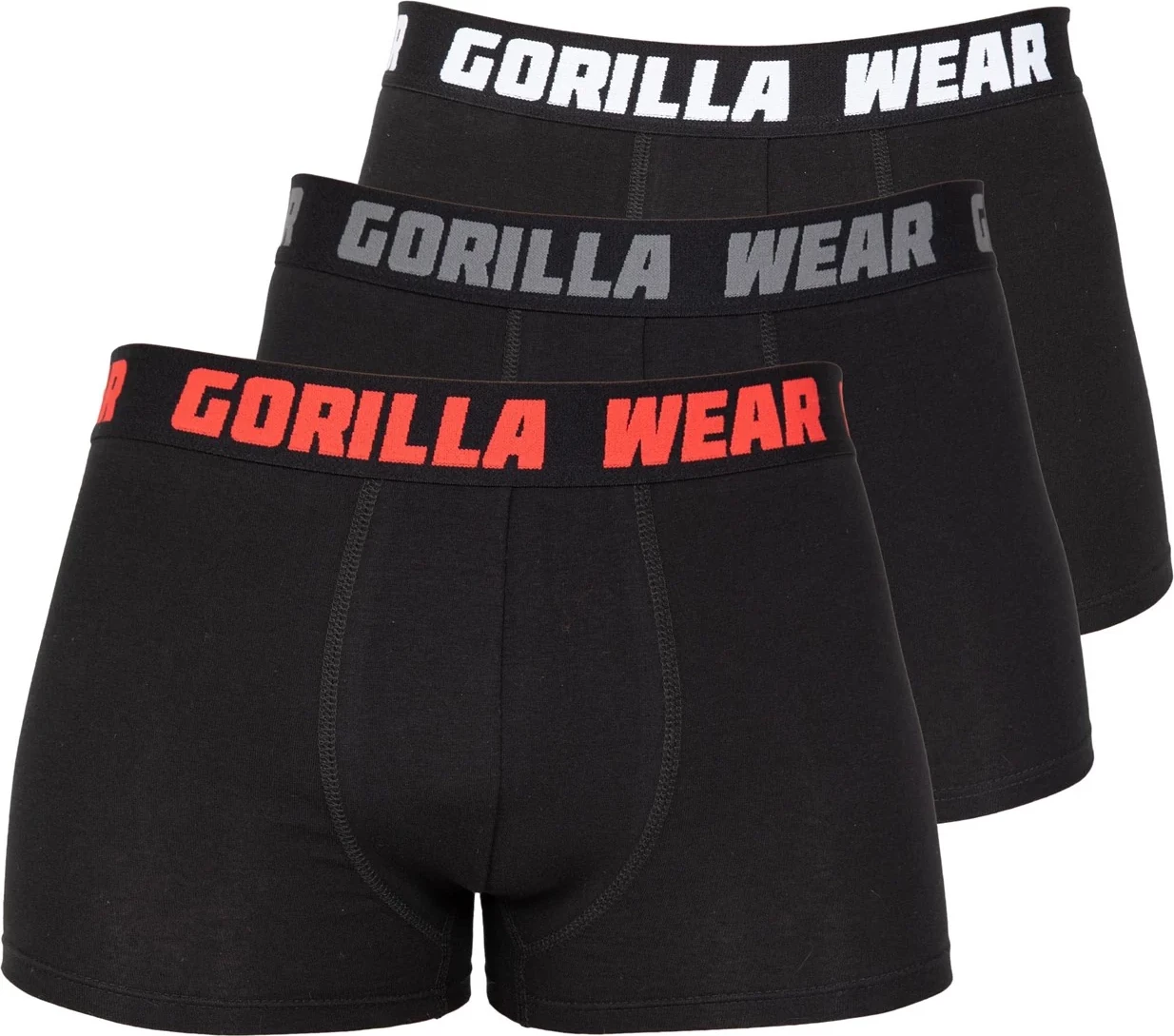 Gorilla Wear Boxershorts 3-Pack - Black [Madhësia: 3XL]