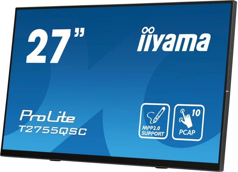 Monitor me prekje, iiyama ProLite T2755QSC-B1 27" WQHD (2560x1440) IPS, PCAP 10-pika, MPP 2.0, i zi