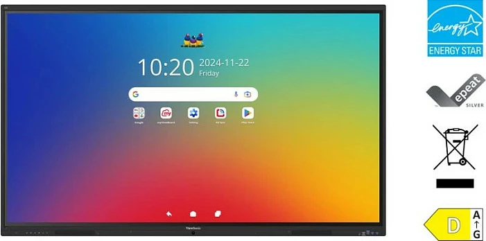 Ekran interaktiv ViewSonic IFP6541-1-1C, 65", 4K UHD, Touch, anti-glare, i zi
