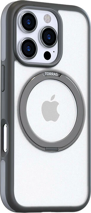 Mbështjellës Torras Ostand R Fusion për iPhone 16 Pro Max, Gri