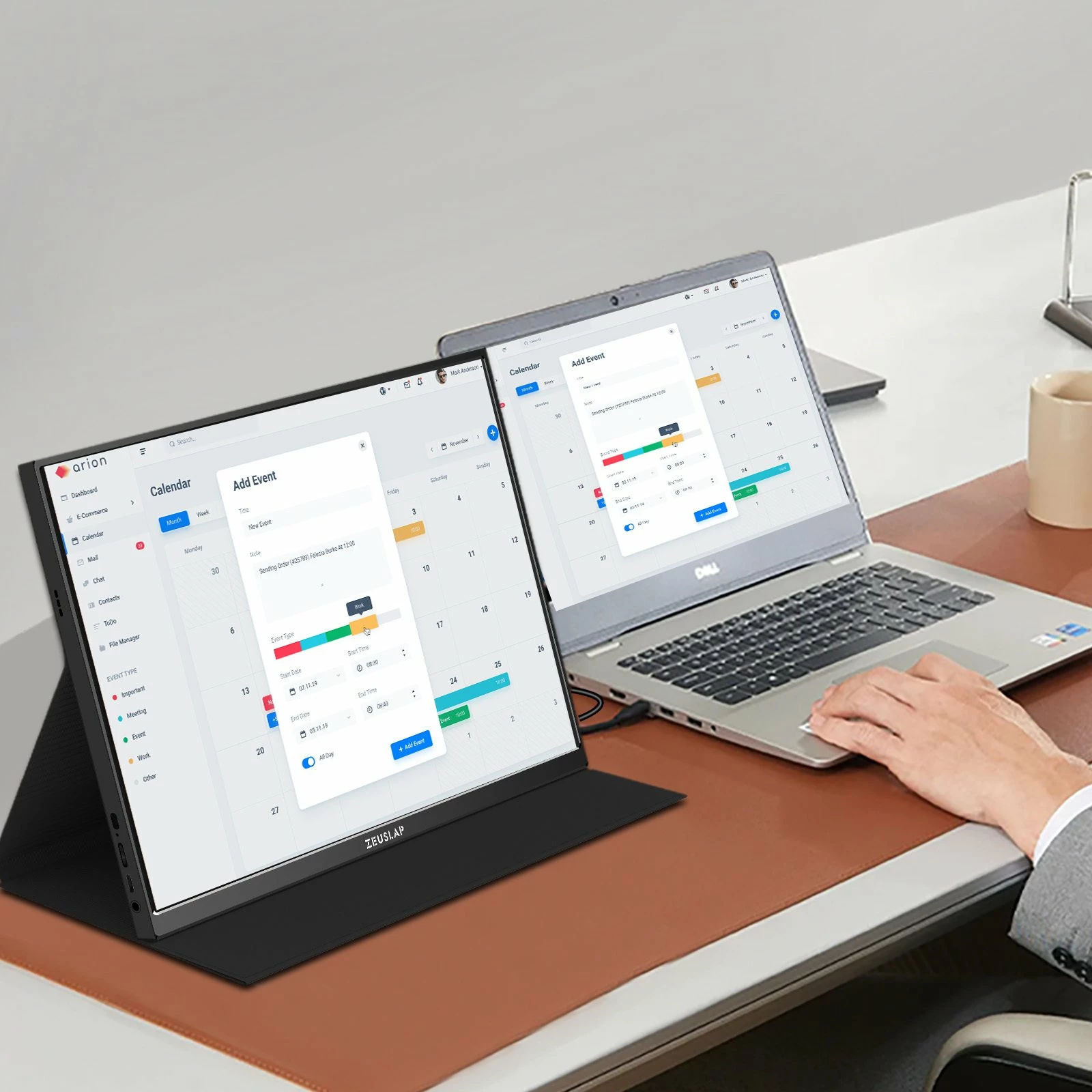 Monitor portativ Zeuslap P16 16" IPS 1920x1200 60Hz USB-C/Mini HDMI, i zi