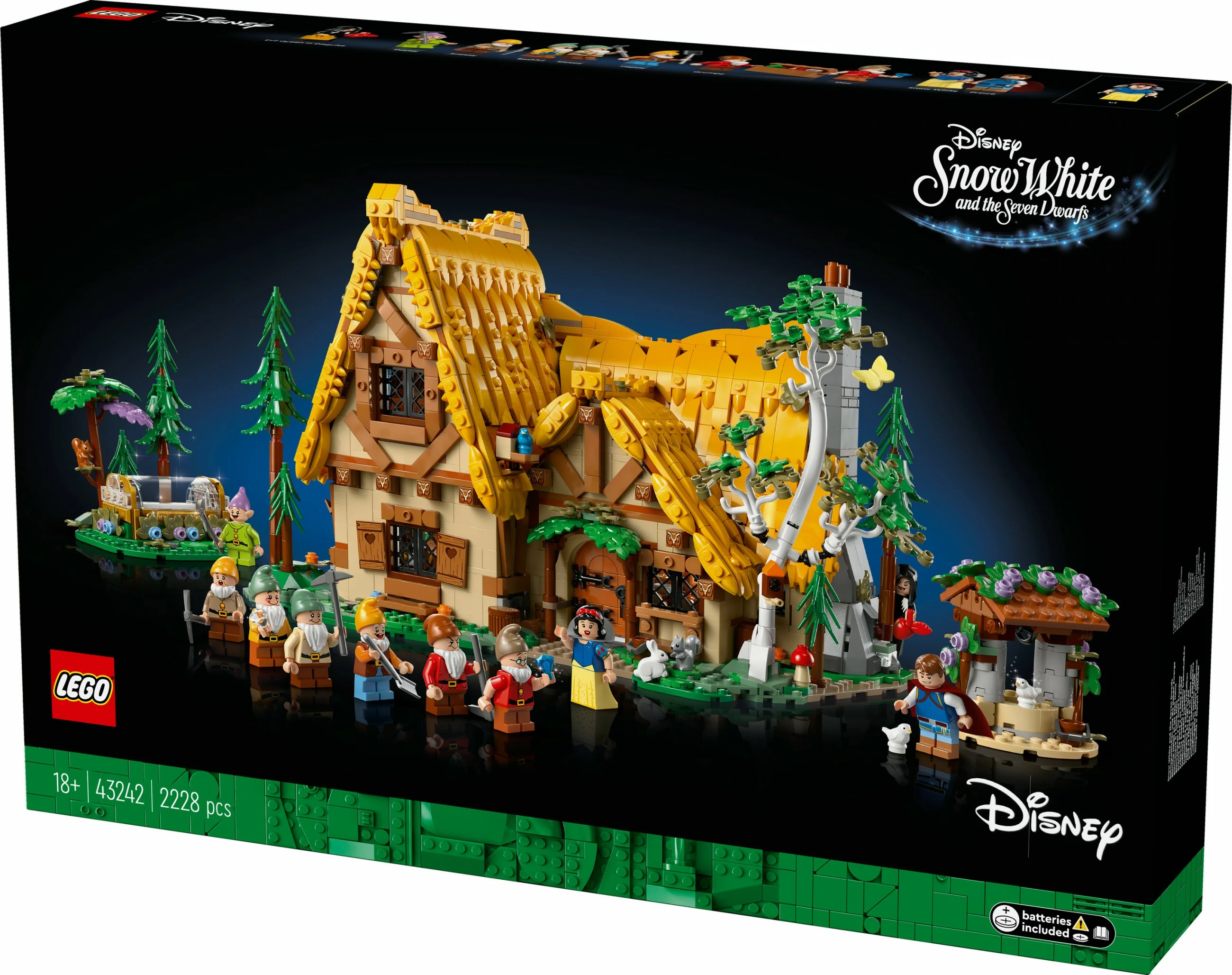 Set ndërtimi LEGO Disney Borëbardha dhe Shtatë Xhuxhat, 2228 pjesë, Multingjyrësh