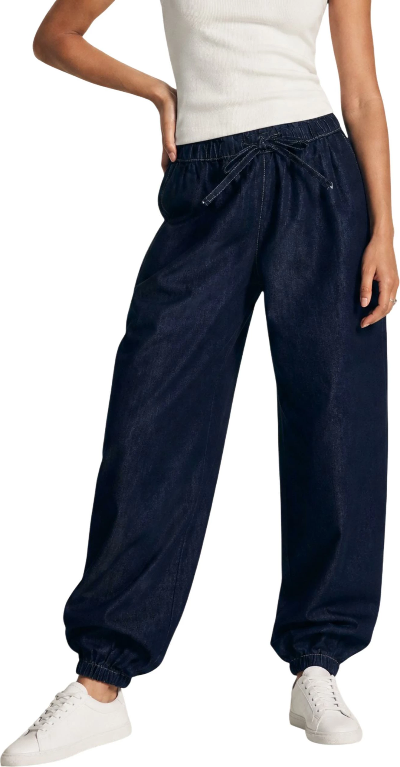 Xhinse për femra Jacqueline de Yong JDYSANSA MW Genie Pant, denim blu e errët [Madhësia: M/32]