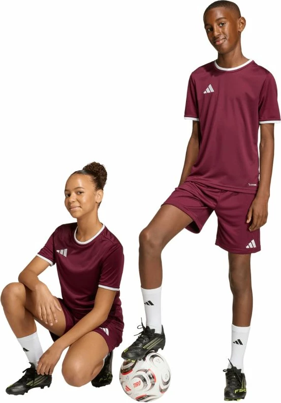 Shorce për fëmijë adidas, burgundy [Madhësia: 128 cm]