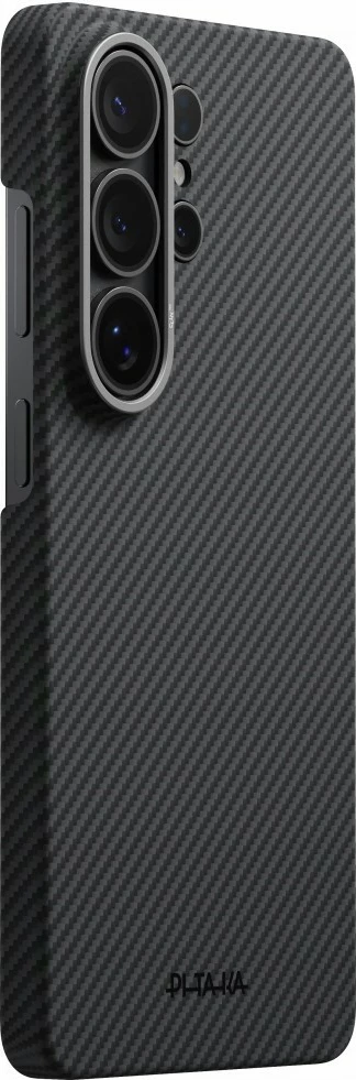Mbështjellës Pitaka Edge për Samsung Galaxy S26 Ultra, aramid fiber ultra i hollë, MagSafe, zi/gri