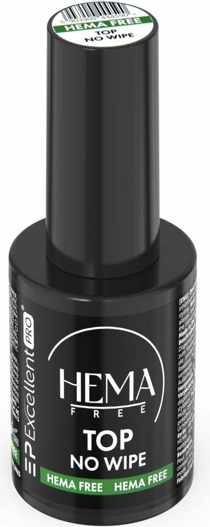 Top coat për thonj për femra Excellent PRO Hemafree Glossing Top No Wipe 11g