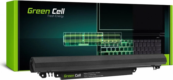 Bateri laptopi Green Cell për Lenovo IdeaPad 110-14IBR, 2200mAh, LiPo, 10.8V, e zezë