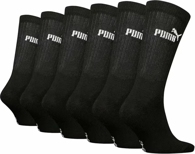 Çorape Puma Crew 938759-01, të zeza, 6 palë [Madhësia: 39 - 42]