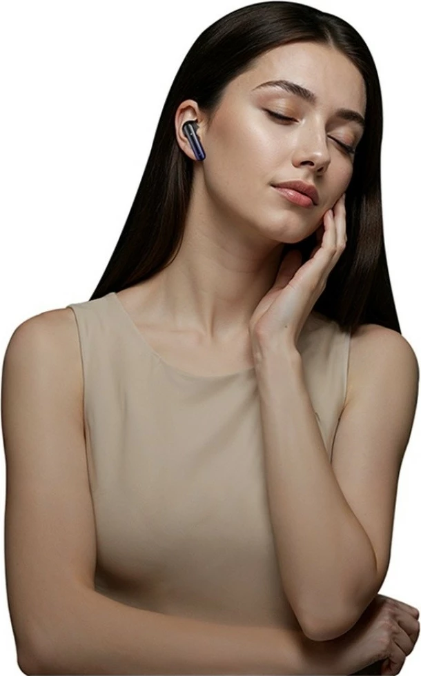 Kufje TWS USAMS Echo E02, Bluetooth 5.3, ANC+ENC, deri 29 orë me kuti, USB-C, e zezë