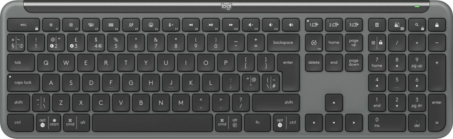 Tastierë me maus Logitech 920-012511, wireless, Bluetooth, QWERTY, graphite