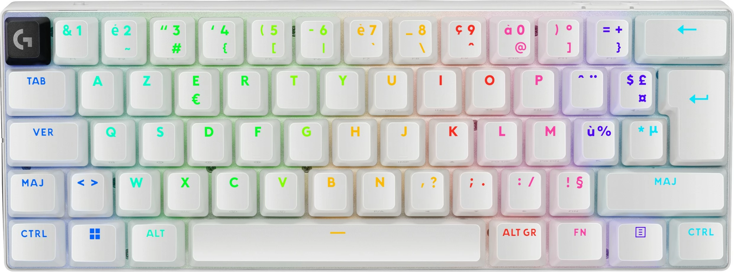 Tastierë gaming Logitech PRO X 60 TKL LIGHTSPEED, RGB, e bardhë