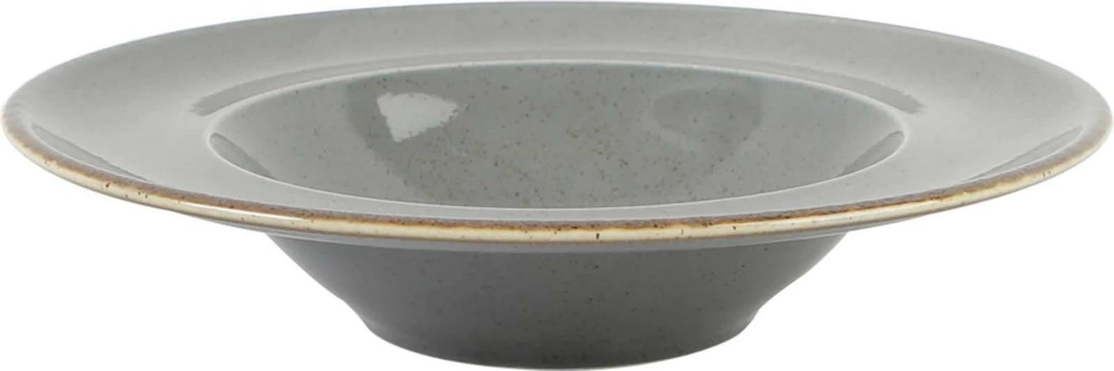 Pjatë pastash Porland Seasons Stone Ø300 mm, porcelan, gri e errët, set 6 copë