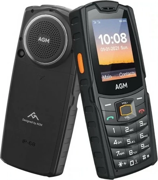 Celular AGM M6, Bar, Dual SIM, 6.1 cm (2.4"), 0.3 MP, 2500 mAh, Ngjyrë e zezë
