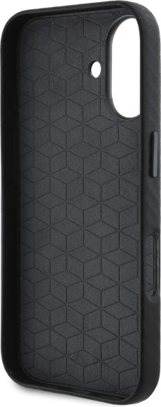 Mbështjellës BMW Carbon Wrapped Metal për iPhone 16, i zi
