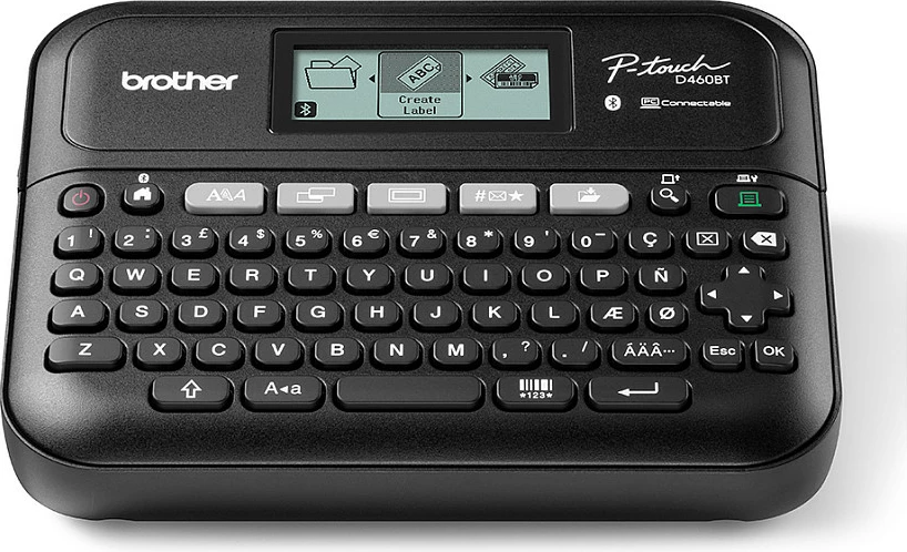 Printer etiketash Brother P-touch PT-D460BTVP, Bluetooth 5.0/USB, shirit TZe deri 18mm, QWERTY
