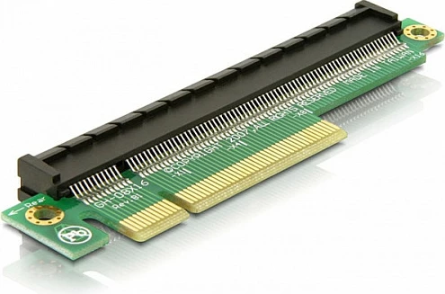 Adapter Riser PCIe DeLOCK x8 në x16, zgjatim 20.32 mm, jeshil