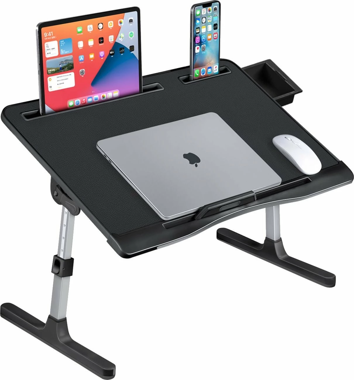 Mbajtëse/tavolinë laptopi e rregullueshme Mozos GAME-SL2 60x40cm deri 17\", 5 nivele, kënd 0-36°, e zezë