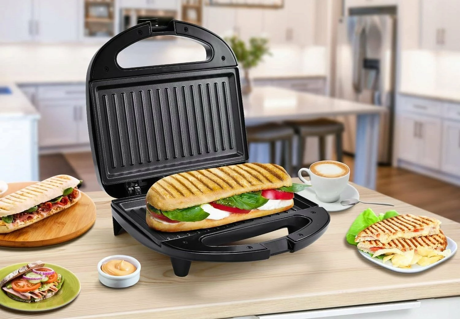 Toster grill LTC LXOK1 750W, 2-në-1, 2 feta, i zi