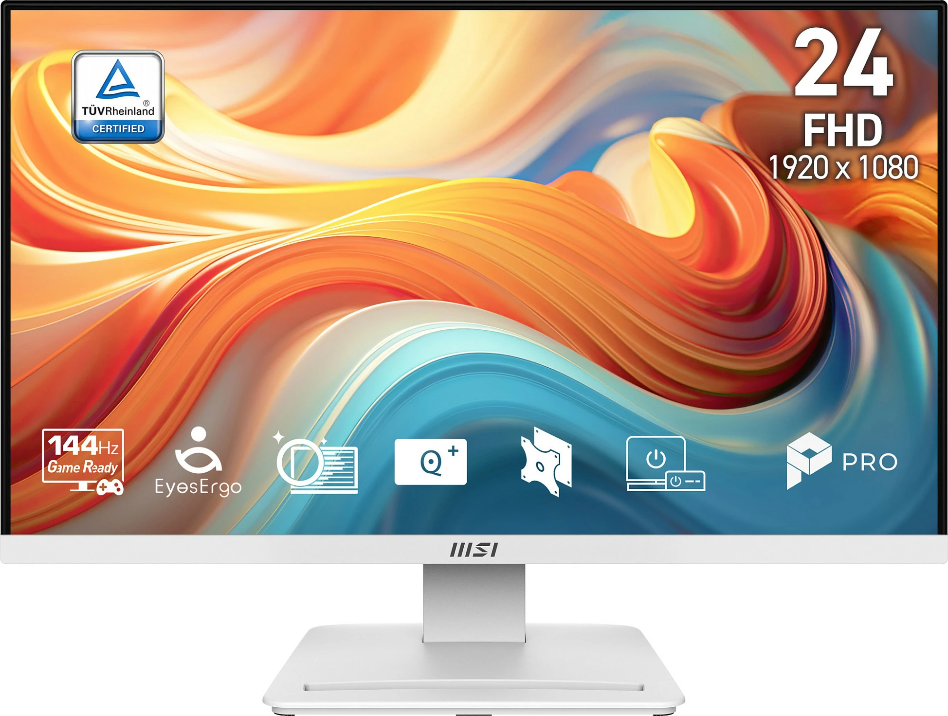 Monitor MSI 9S6-3PE1CH-027, 23.8", FHD, VA, 144Hz, 4ms, HDR, i bardhë
